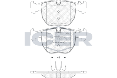 Front - Brake Pad - Icer - Bmw (E39) 520