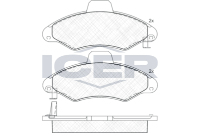 Brake Pad Front Axle Ford Icer