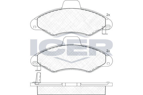 Brake Pad Front Axle Ford Icer