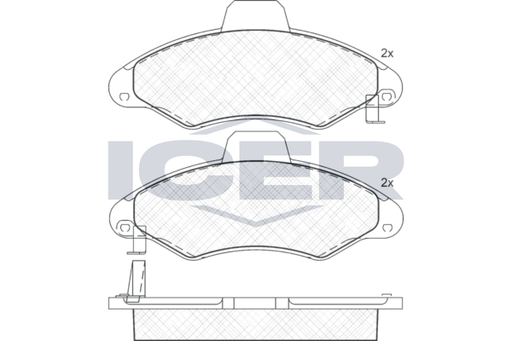 Brake Pad Front Axle Ford Icer