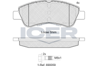 Brake Pad Front Axle Peugeot Icer