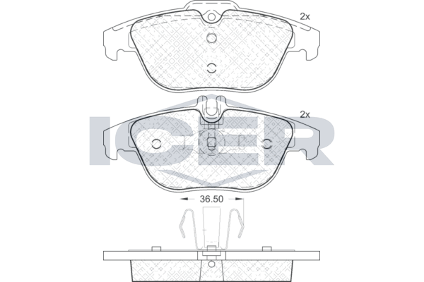 Rear - Brake Pad - Icer Mercedes-Benz C-