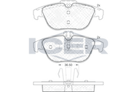 Rear - Brake Pad - Icer Mercedes-Benz C-