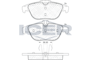 Rear - Brake Pad - Icer Mercedes-Benz C-