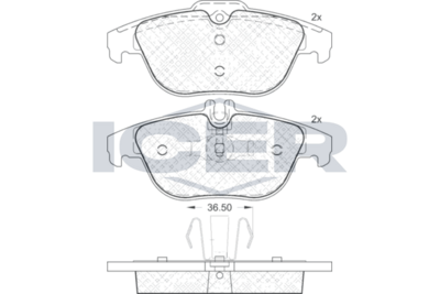 Rear - Brake Pad - Icer Mercedes-Benz C-