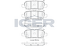 Rear Brake Pad Set Icer Nissan Juke (F15