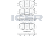 Rear Brake Pad Set Icer Nissan Juke (F15