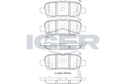 Rear Brake Pad Set Icer Nissan Juke (F15
