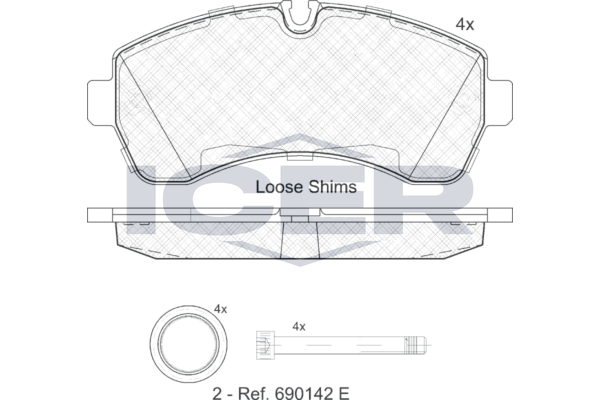 Brake pad, MERCEDES-BENZ SPRINTER