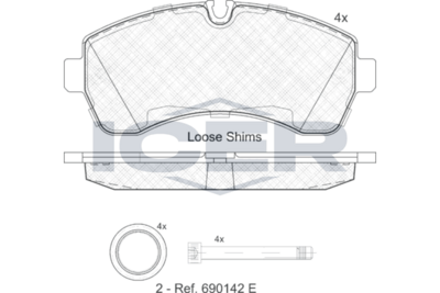 Brake pad, MERCEDES-BENZ SPRINTER