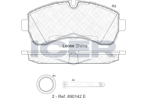 Brake pad, MERCEDES-BENZ SPRINTER