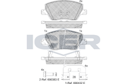 Brake Pad Front Axle Fiat Icer