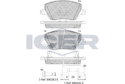 Brake Pad Front Axle Fiat Icer
