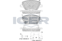 Brake Pad Front Axle Fiat Icer