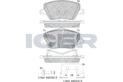 Brake Pad Front Axle Fiat Icer
