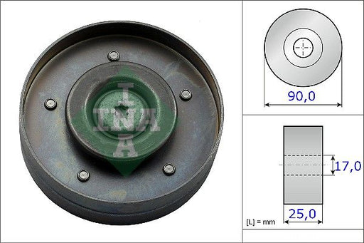 Deflection/Guide Pulley, V-ribbed belt SEAT