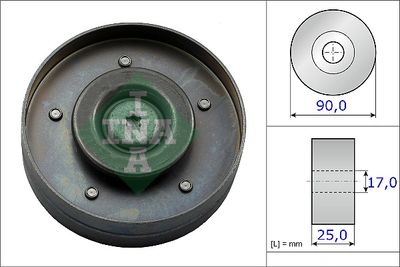 Deflection/Guide Pulley, V-ribbed belt SEAT