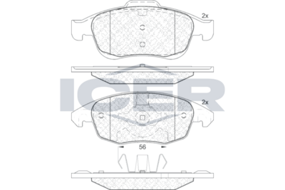 Brake Pad Set Front Icer Peugeot 5008