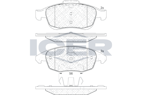 Brake Pad Set Front Icer Peugeot 5008