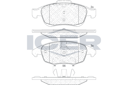 Brake Pad Set Front Icer Peugeot 5008