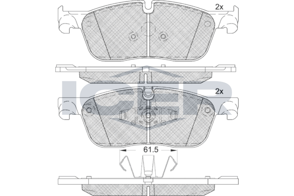 Brake Pad Set Fr Icer Land R Discovery