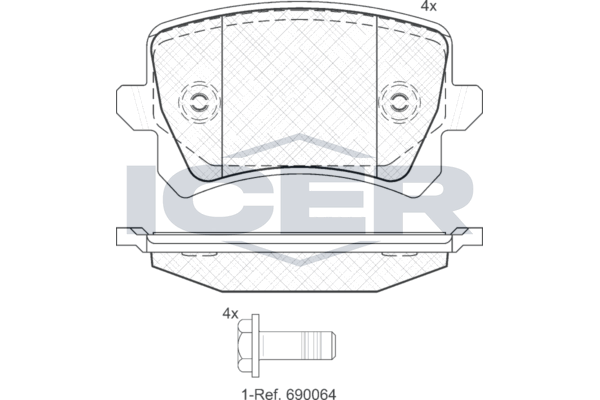 Brake Pad Rear Axle Vw Icer