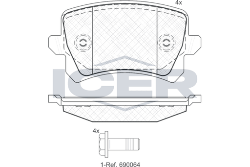 Brake Pad Rear Axle Vw Icer