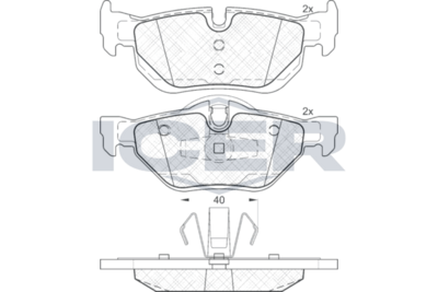 Rear - Brake Pad - Icer - Bmw 1 (E81)116