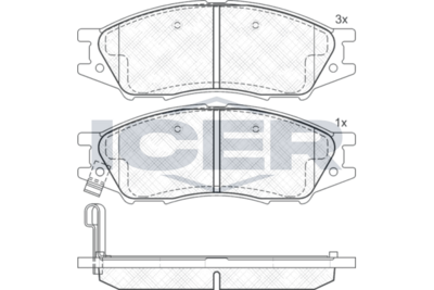 Front - Brake Pad - Icer - Nissan Sunny