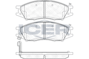 Front - Brake Pad - Icer - Nissan Sunny