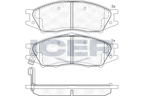 Front - Brake Pad - Icer - Nissan Sunny