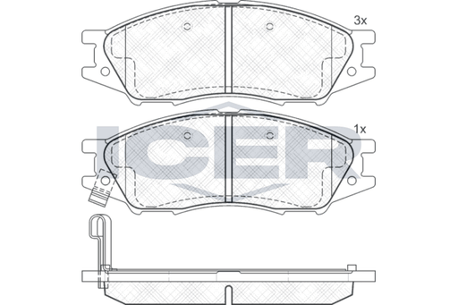 Front - Brake Pad - Icer - Nissan Sunny
