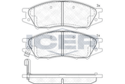 Front - Brake Pad - Icer - Nissan Sunny