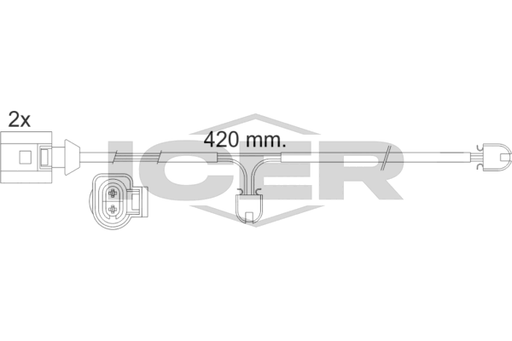 Warning Contact, brake pad wear (Braking System)