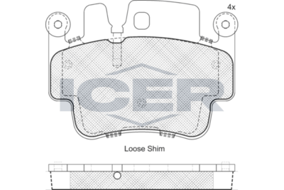 Brake Pad Front Axle Porsche Icer