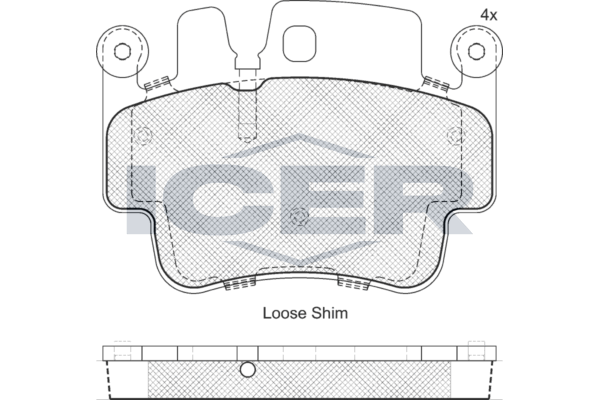 Brake Pad Front Axle Porsche Icer