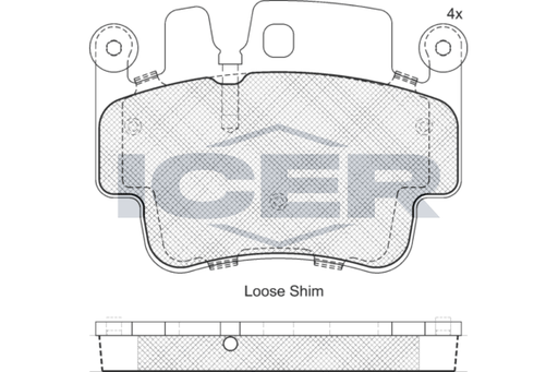 Brake Pad Front Axle Porsche Icer