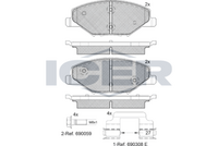 Brake Pad Set Front Icer Vw Polo