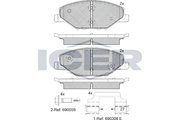 Brake Pad Set Front Icer Vw Polo