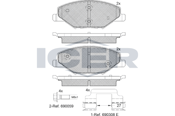 Brake Pad Set, disc brake (Braking System)