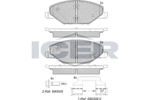 Brake Pad Set, disc brake (Braking System)