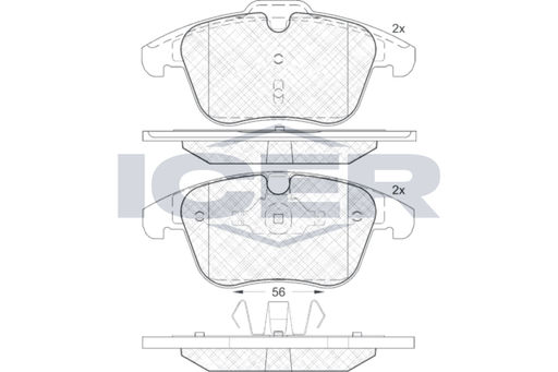 Brake Pad Set Front Icer Volvo S60