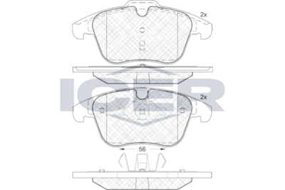 Brake Pad Set Front Icer Volvo S60