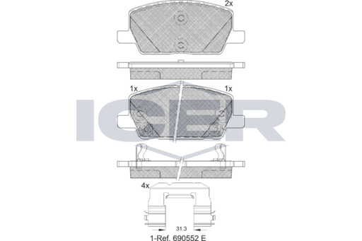 Brake Pad Set, disc brake (Braking System)