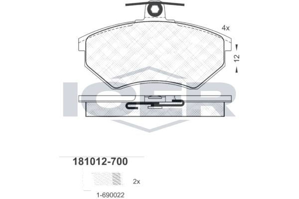 Brake Pad Front Axle Vw Icer