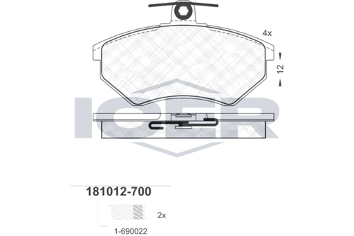 Brake Pad Front Axle Vw Icer