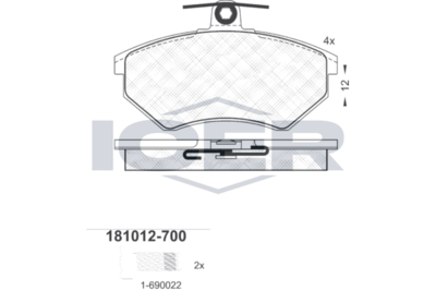Brake Pad Front Axle Vw Icer