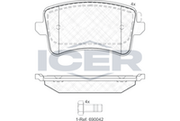 Brake Pad Set Rear Icer Audi A4