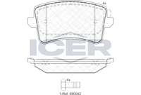 Brake Pad Set Rear Icer Audi A4