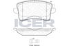 Brake Pad Set Rear Icer Audi A4